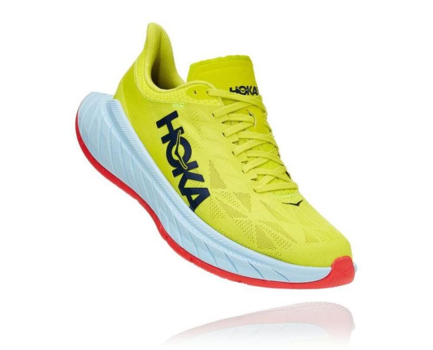 HOKA ONE ONE Carbon X 2 for Men Evening Primrose / Fiesta - Click Image to Close