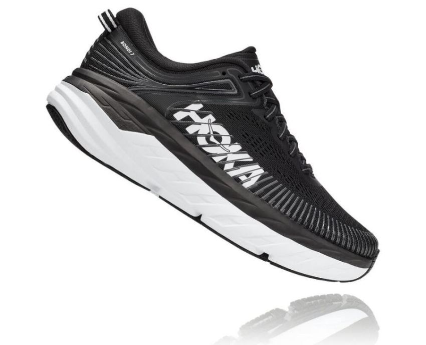 HOKA ONE ONE Bondi 7 for Men Black / White