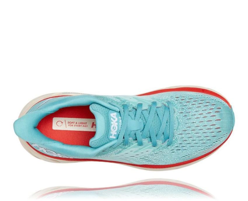 HOKA ONE ONE Clifton 8 for Women Aquarelle / Eggshell Blue