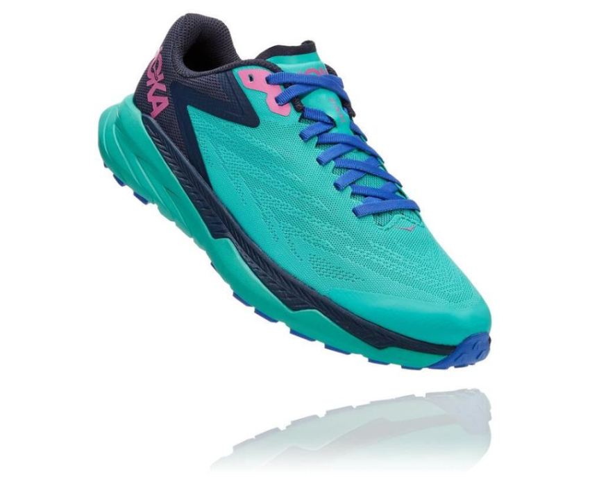 HOKA ONE ONE Zinal for Women Atlantis / Outer Space - Click Image to Close