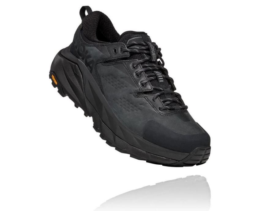HOKA ONE ONE Kaha Low GORE-TEX for Men Black / Charcoal Gray - Click Image to Close