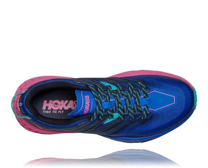 HOKA ONE ONE Speedgoat 4 for Women Dazzling Blue / Phlox Pink