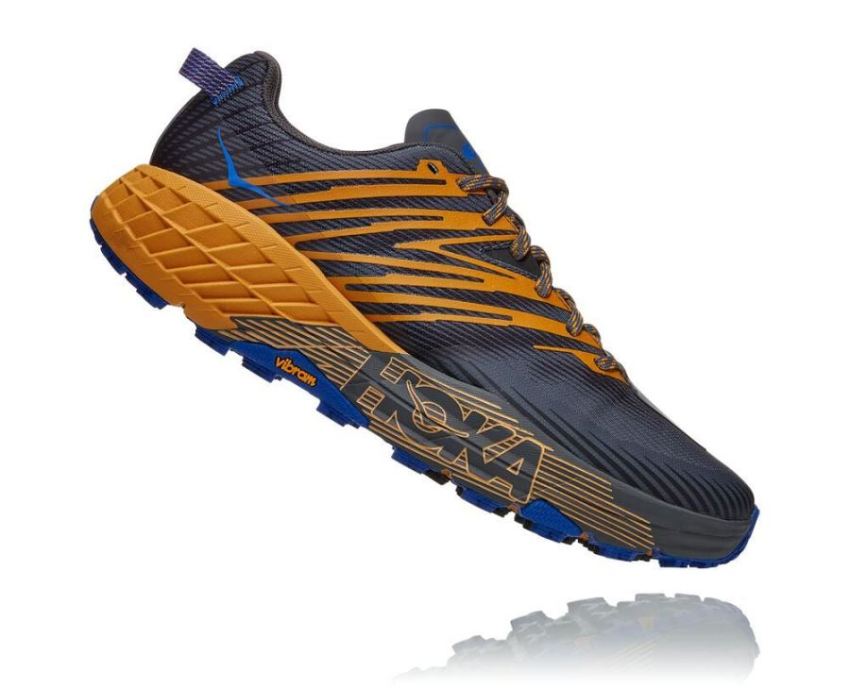 HOKA ONE ONE Speedgoat 4 for Men Castlerock / Golden Yellow