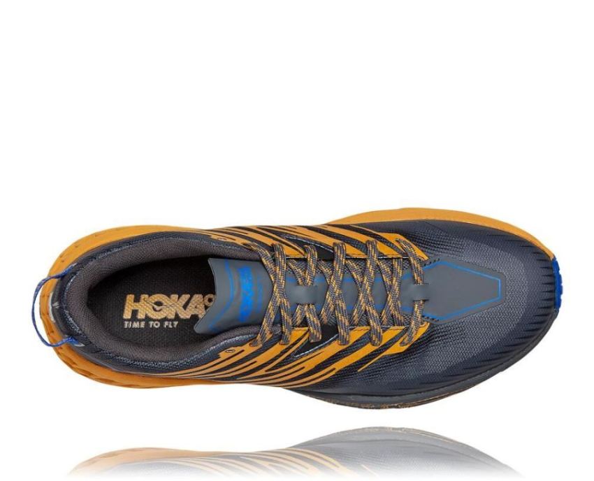 HOKA ONE ONE Speedgoat 4 for Men Castlerock / Golden Yellow