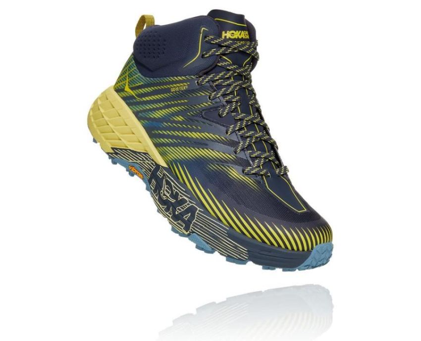 HOKA ONE ONE Speedgoat Mid GORE-TEX 2 for Men Ombre Blue / Blue - Click Image to Close