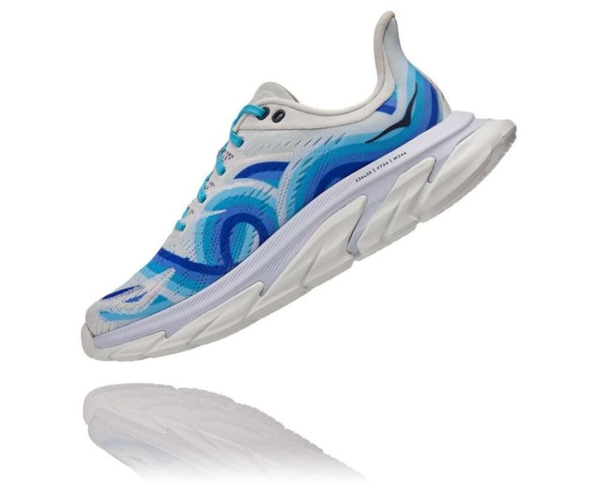 HOKA ONE ONE Clifton Edge Geometric Dazzling Blue / Blue Flower