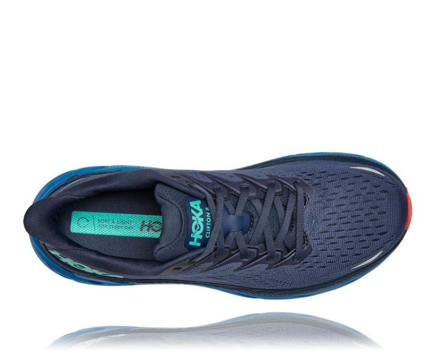 HOKA ONE ONE Clifton 8 for Men Outer Space / Vallarta Blue