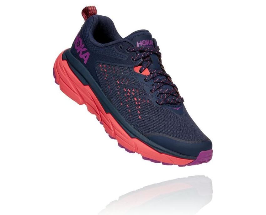 HOKA ONE ONE Challenger ATR 6 for Women Black Iris / Hot Coral