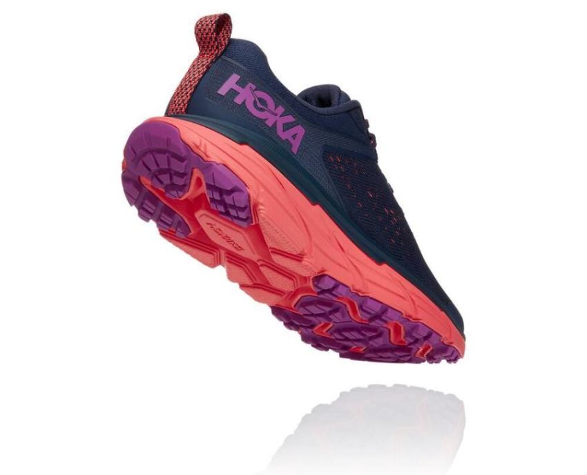 HOKA ONE ONE Challenger ATR 6 for Women Black Iris / Hot Coral