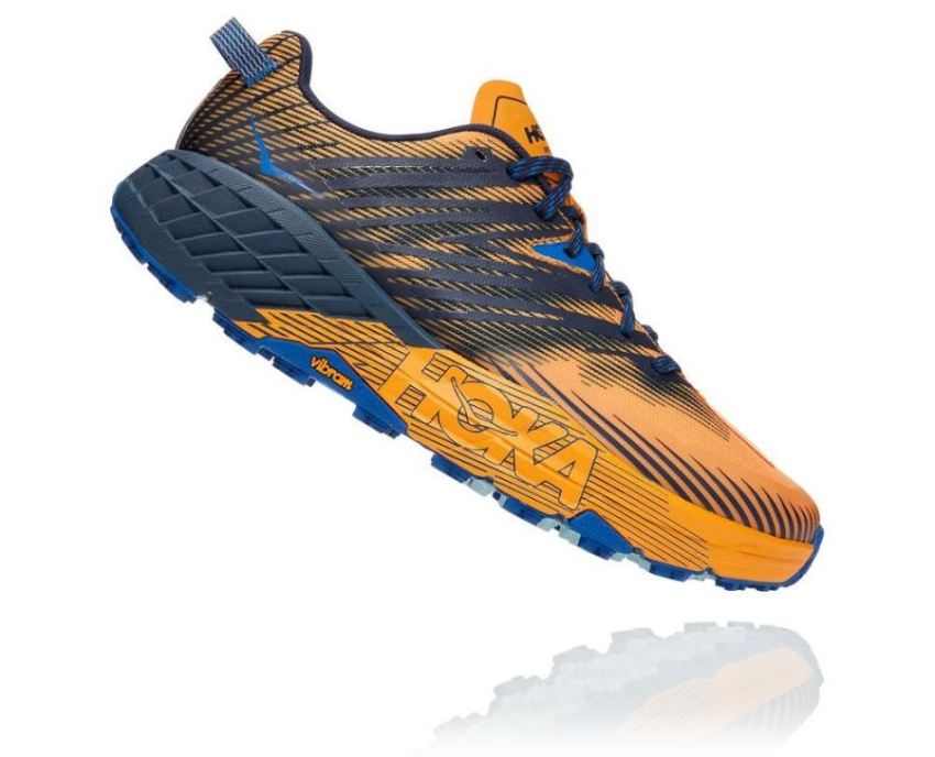 HOKA ONE ONE Speedgoat 4 for Men Saffron / Black Iris