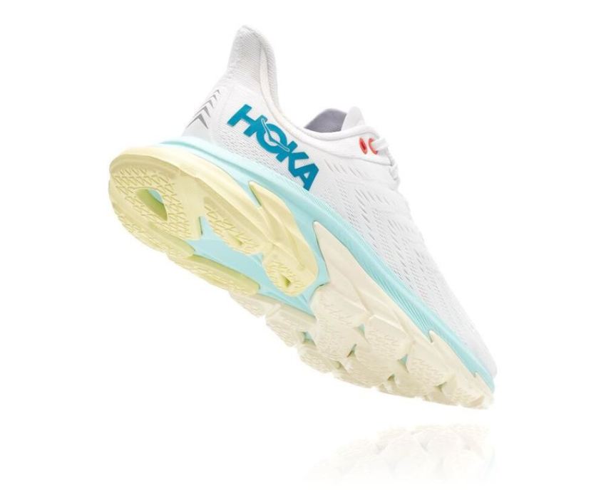 HOKA ONE ONE Clifton Edge for Women Blanc De Blanc / Blue Tint