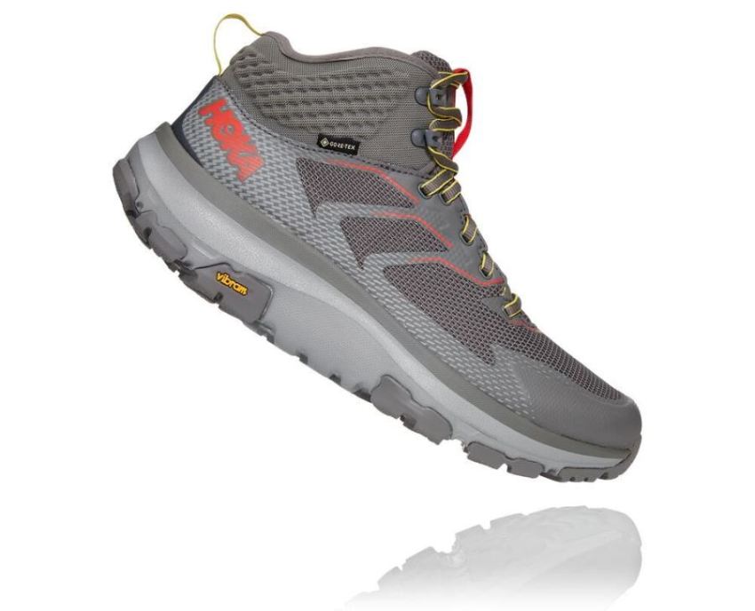 HOKA ONE ONE Toa GORE-TEX for Men Charcoal Gray / Fiesta