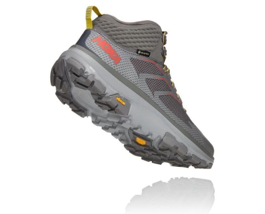 HOKA ONE ONE Toa GORE-TEX for Men Charcoal Gray / Fiesta