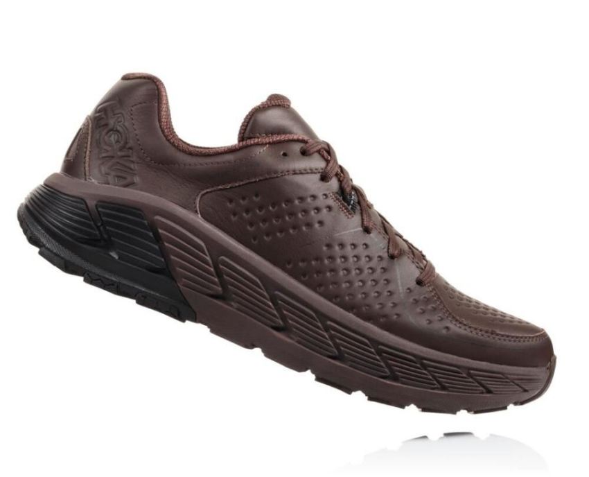 Men's Gaviota Leather Trail Running Shoe Demitasse / Black
