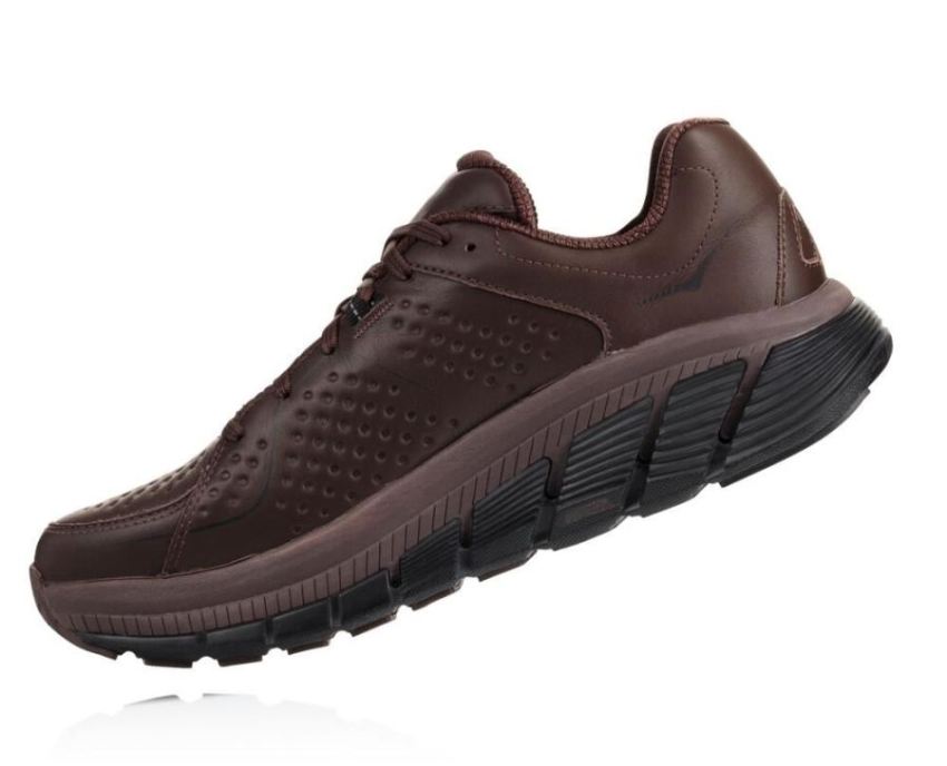 Men's Gaviota Leather Trail Running Shoe Demitasse / Black