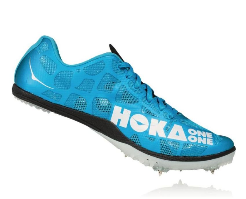 Men's Rocket MD Track Spikes Cyan / White