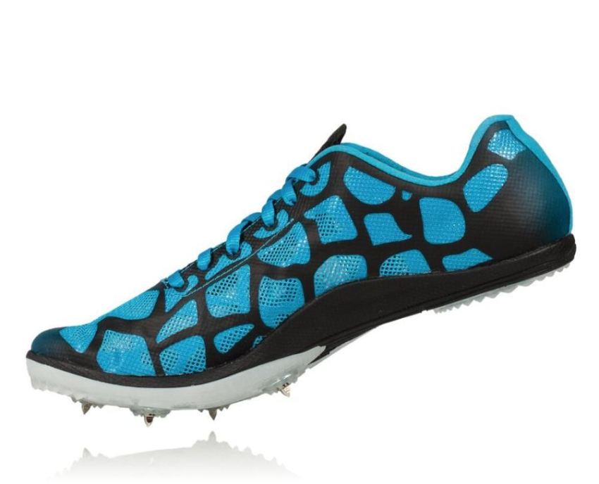 Men's Rocket MD Track Spikes Cyan / White