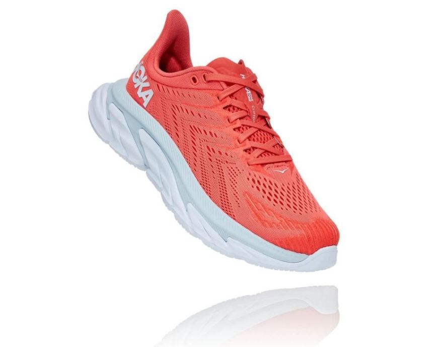 HOKA ONE ONE Clifton Edge for Women Hot Coral / White