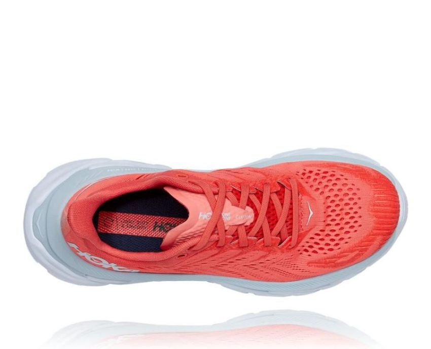 HOKA ONE ONE Clifton Edge for Women Hot Coral / White