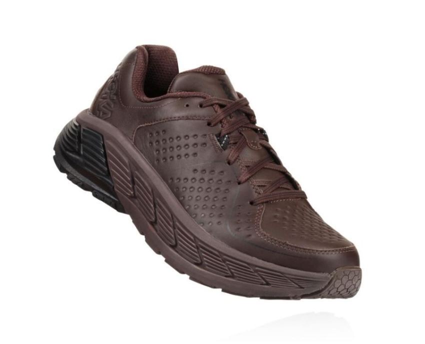 Men's Gaviota Leather Trail Running Shoe Demitasse / Black - Click Image to Close