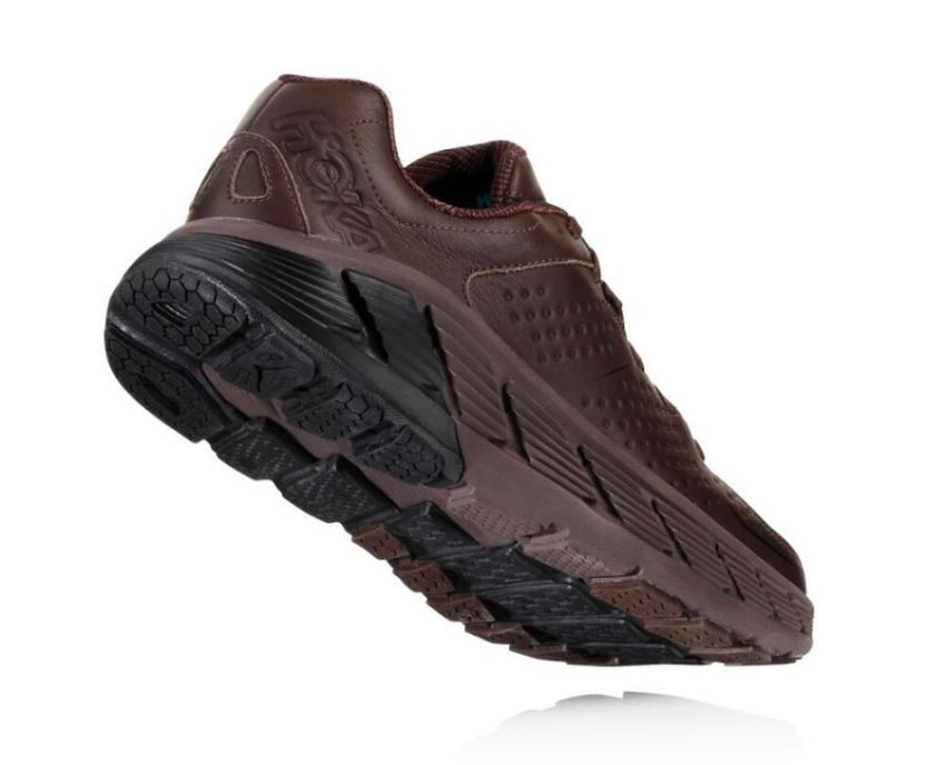 Men's Gaviota Leather Trail Running Shoe Demitasse / Black