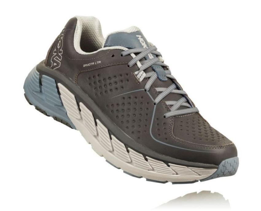 Men's Gaviota Leather Trail Running Shoe Charcoal / Tradewinds - Click Image to Close