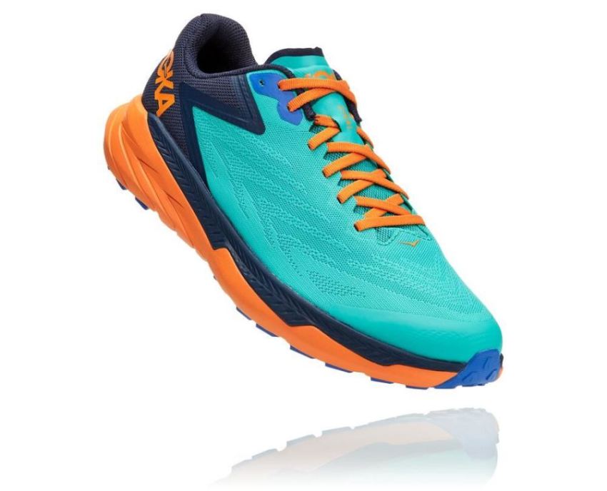 HOKA ONE ONE Zinal for Men Atlantis / Outer Space - Click Image to Close