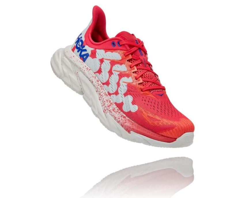 HOKA ONE ONE Clifton Edge Geometric Paradise Pink / Blue Flower - Click Image to Close