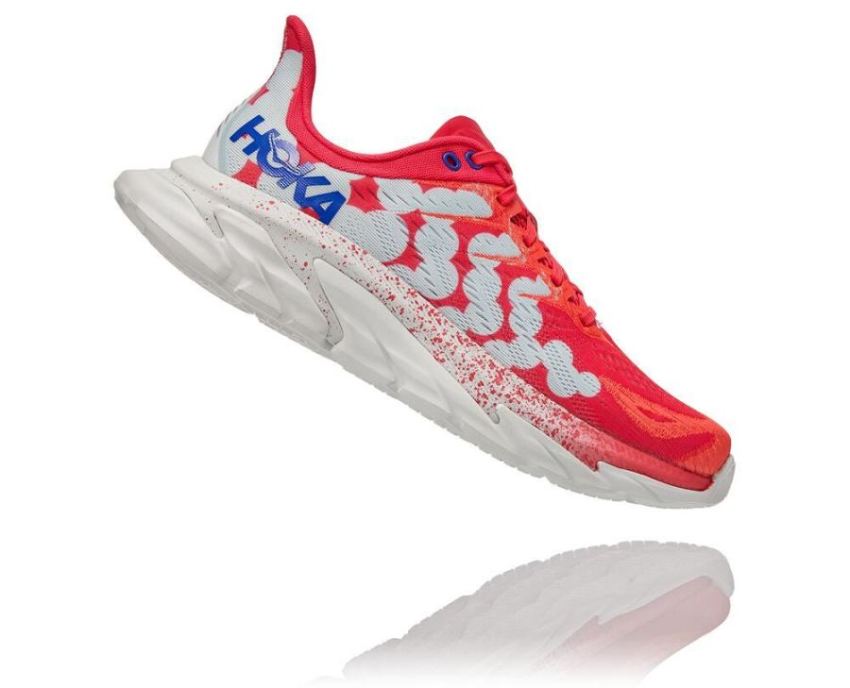 HOKA ONE ONE Clifton Edge Geometric Paradise Pink / Blue Flower