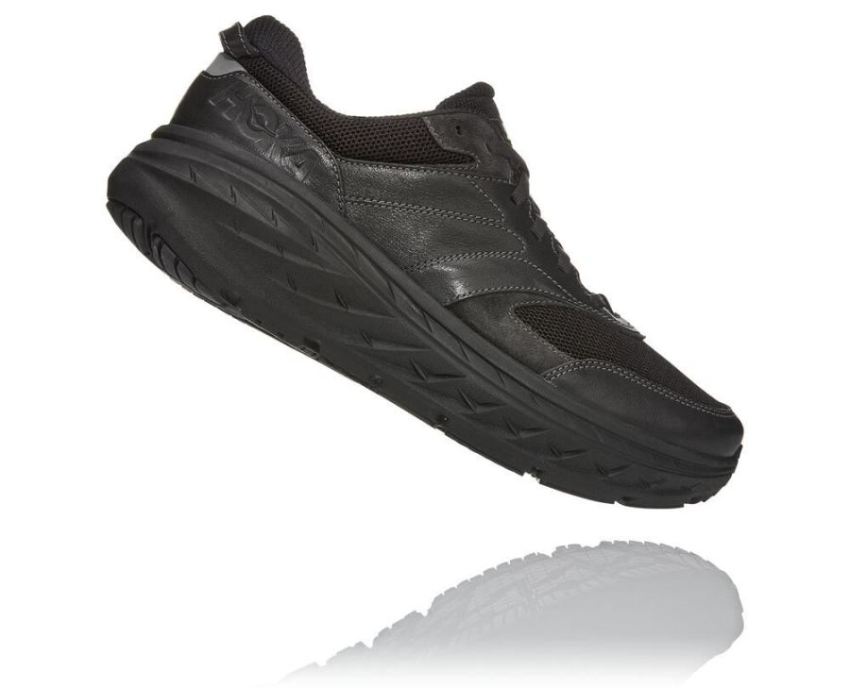 All Gender Bondi Leather Road Running Shoe Black / Raven