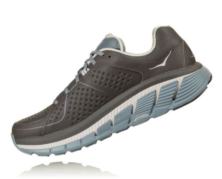 Men's Gaviota Leather Trail Running Shoe Charcoal / Tradewinds