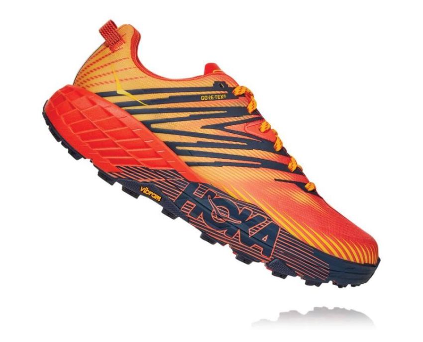 HOKA ONE ONE Speedgoat 4 GORE-TEX for Men Mandarin Red / Gold Fu