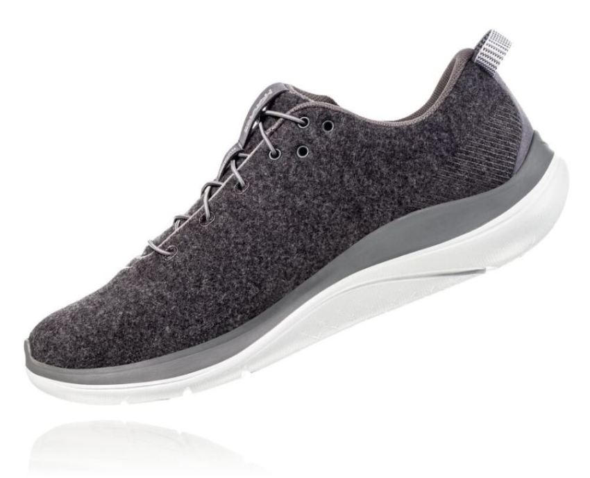 HOKA ONE ONE Hupana Flow Wool for Men Dark Shadow / Charcoal Gra