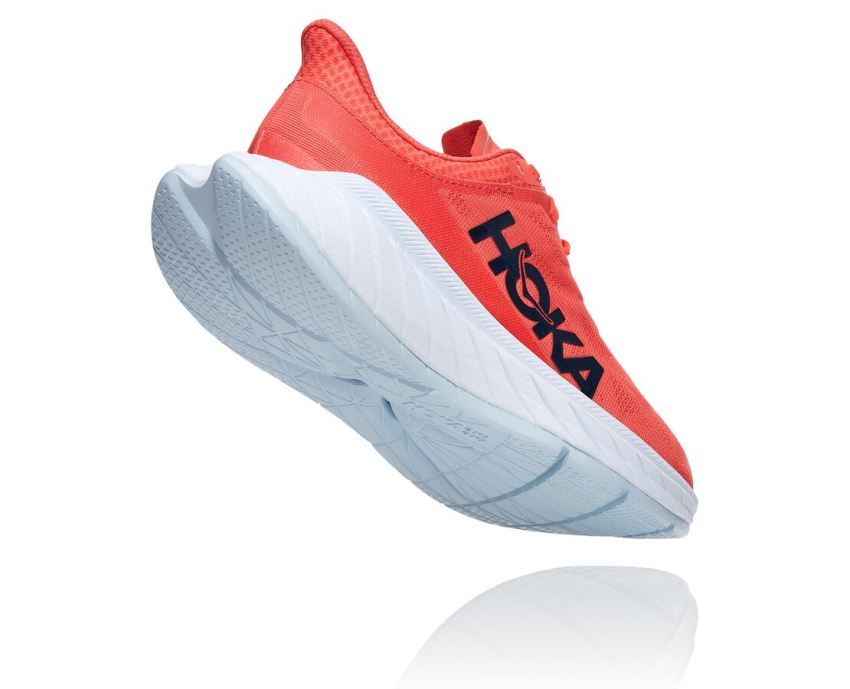 WOMENS CARBON X 2 HOT CORAL / BLACK IRIS - Click Image to Close