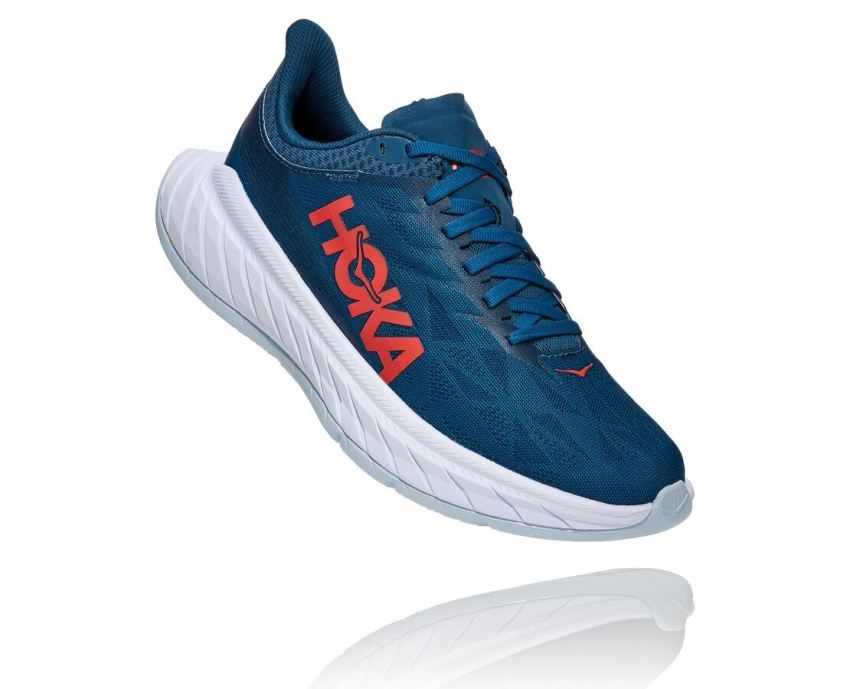 WOMENS CARBON X 2 MOROCCAN BLUE / HOT CORAL