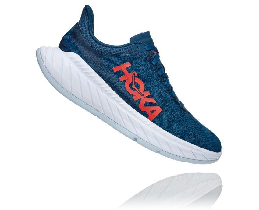 WOMENS CARBON X 2 MOROCCAN BLUE / HOT CORAL - Click Image to Close