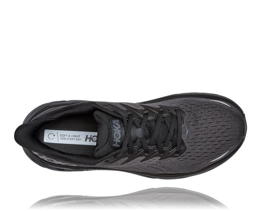 MENS CLIFTON 8 BLACK / BLACK - Click Image to Close