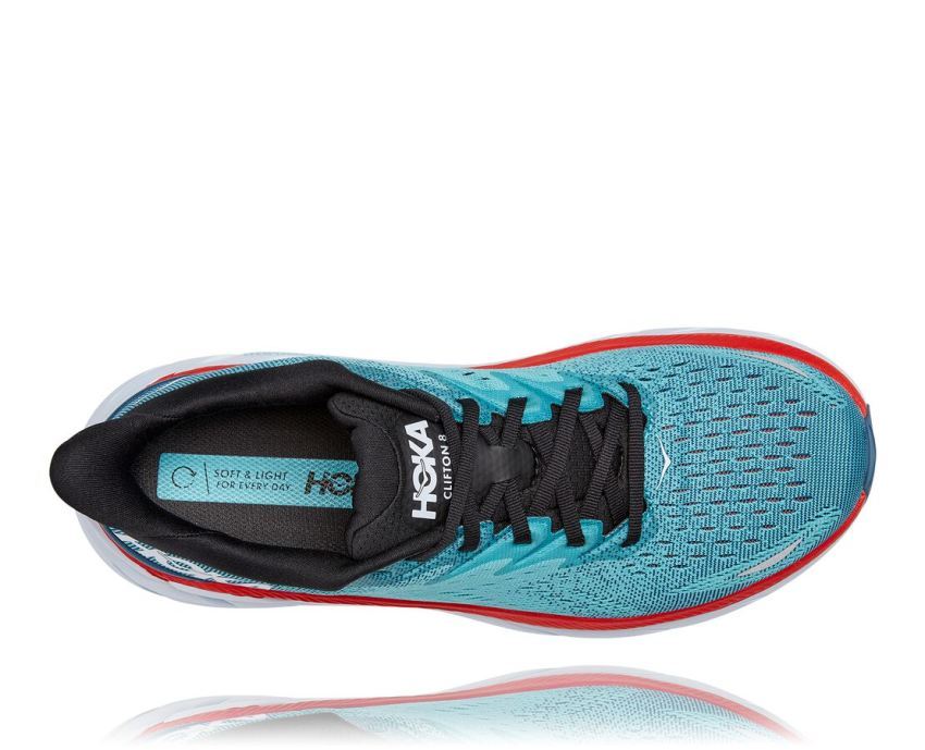 MENS CLIFTON 8 REAL TEAL / AQUARELLE - Click Image to Close